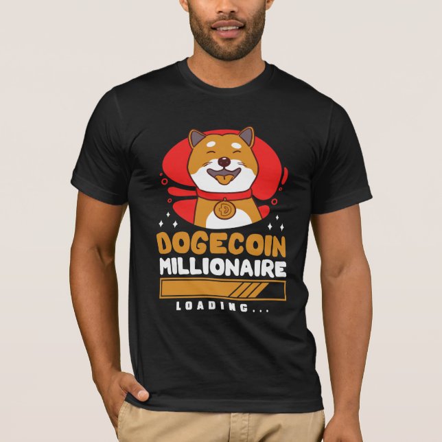 Camiseta Carregamento do Crypto DogeCoin Millionaire (Frente)