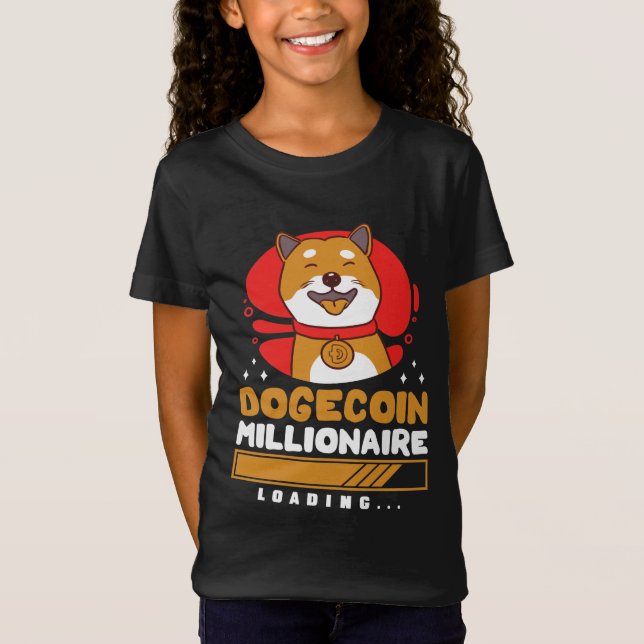 Camiseta Carregamento do Crypto DogeCoin Millionaire (Frente)