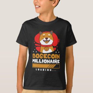Camiseta Carregamento do Crypto DogeCoin Millionaire