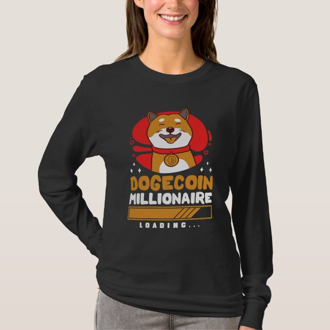 Camiseta Carregamento do Crypto DogeCoin Millionaire (Frente)