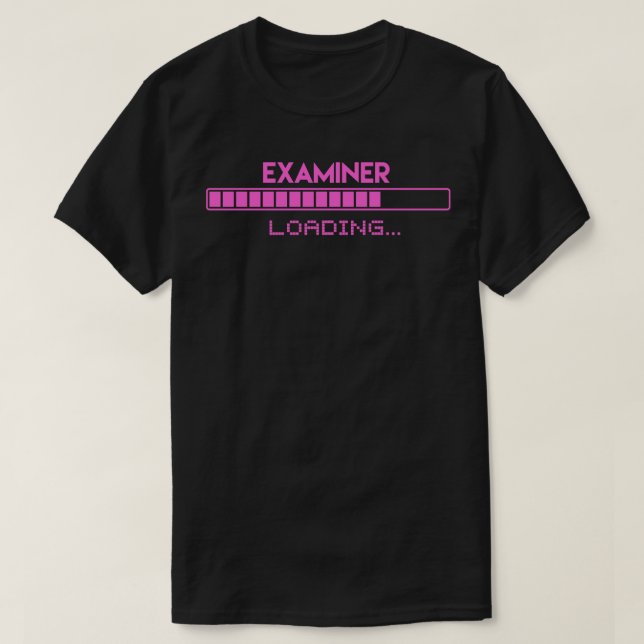 Camiseta Carregamento do examinador (Frente do Design)
