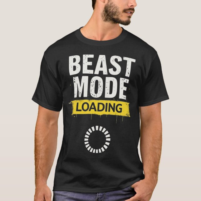 Camiseta Carregamento do Modo de Besta - Gym Motivacional e (Frente)