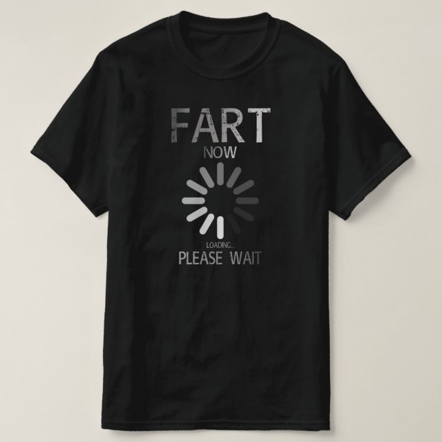 Camiseta carregamento do peido, aguarde (Frente do Design)