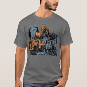 Camiseta Carregando Caminhão de Despejo de Excavador