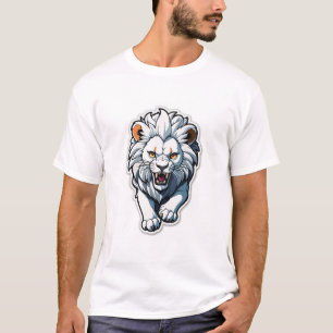 Camiseta Carregando Design do Cubo Leão Branco