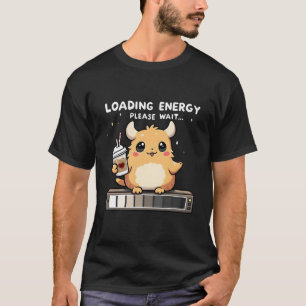 Camiseta Carregando energia bonitinho estilo kawaii Cartoon