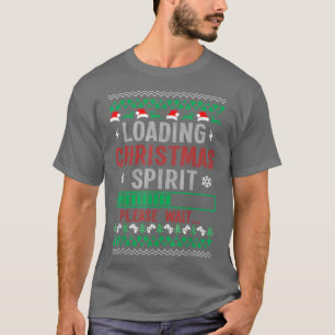 Camiseta Carregando Espírito de Natal Aguarde O Vídeo Do Xm