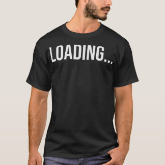 Camiseta Carregando Tipografia Minimalista Negrito Citação 