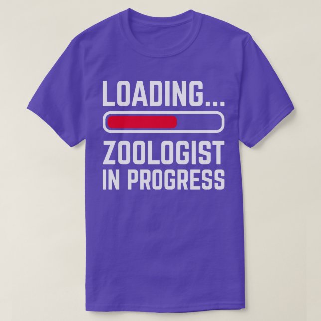 Camiseta Carregando Zoologista em Andamento (Frente do Design)