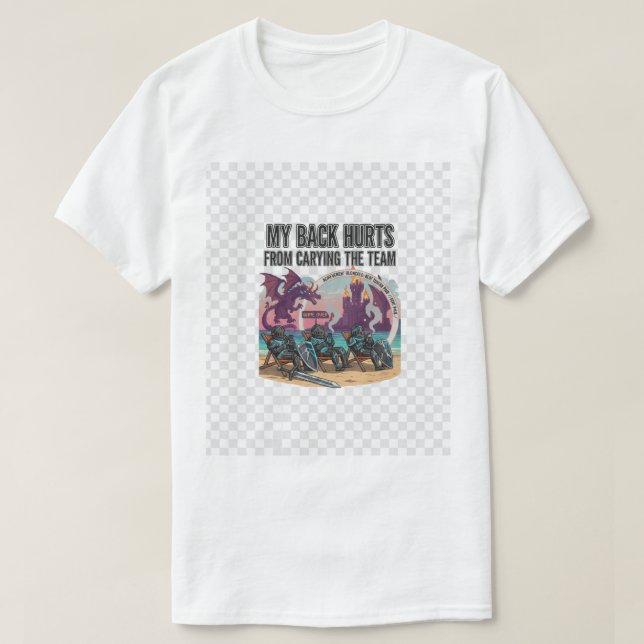 Camiseta Carregar a Equipe (Frente do Design)