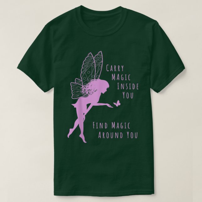 Camiseta Carregar de Dentro de Magia  Você Encontra Magia A (Frente do Design)