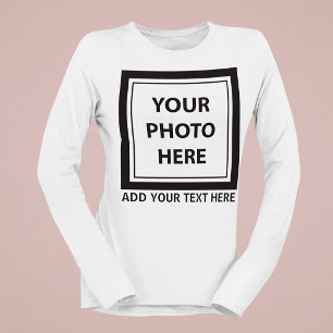 Camiseta Carregar Foto de Imagem e Adicionar Texto - Person