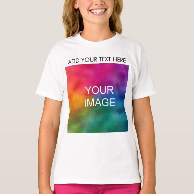 Camiseta Carregar Foto Personalizada Adicionar Modelo de Te (Frente)