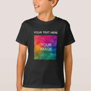 Camiseta Carregar Imagem Adicionar Modelo de Texto Meninos