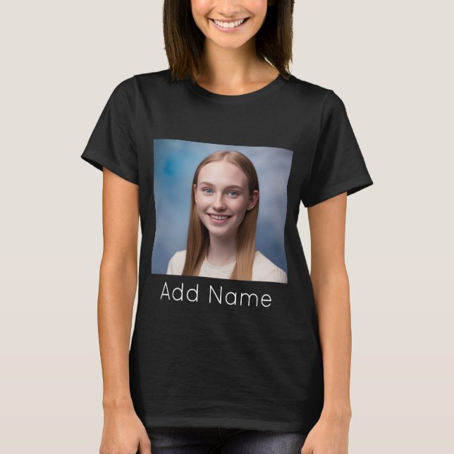 Camiseta carregar imagem Personalizada Foto e Nome Personal (Frente)