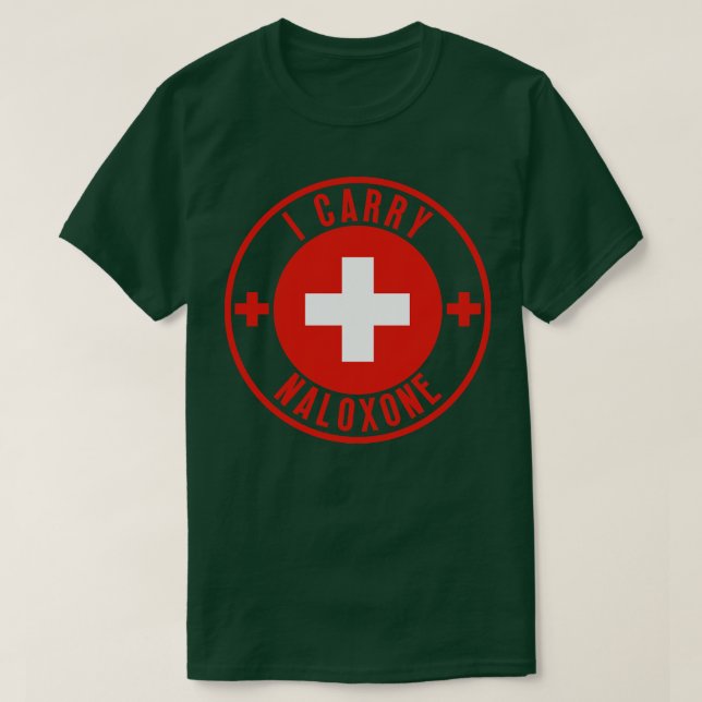 Camiseta Carregar naloxona 12 (Frente do Design)