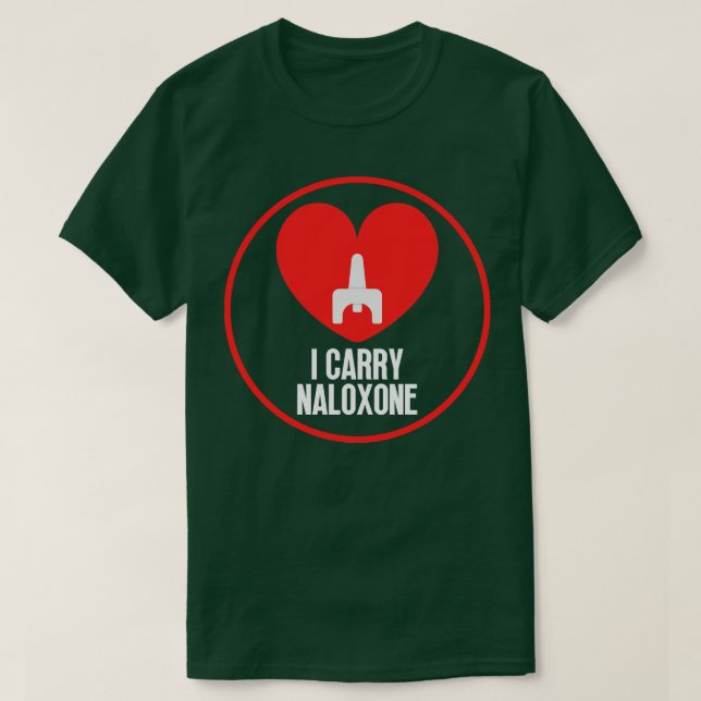 Camiseta Carregar naloxona 15 (Frente do Design)