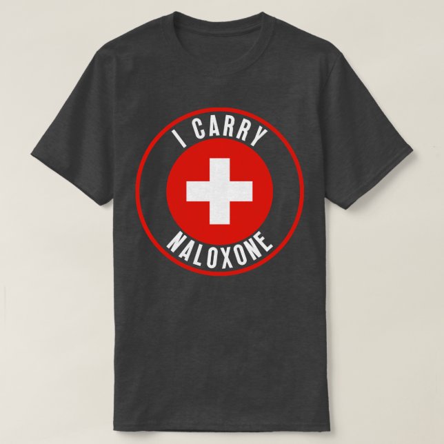 Camiseta Carregar naloxona 18 (Frente do Design)
