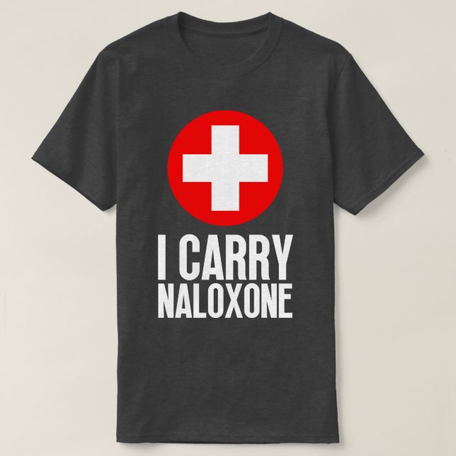 Camiseta Carregar naloxona 22 (Frente do Design)