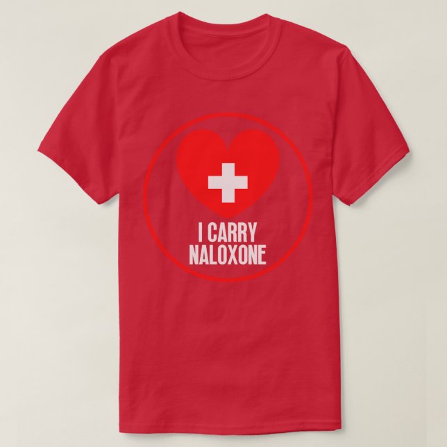 Camiseta Carregar naloxona 26 (Frente do Design)