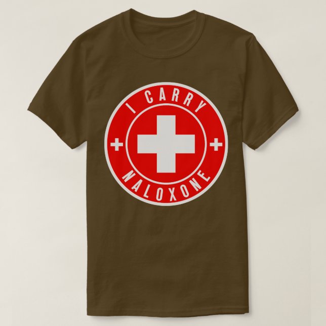 Camiseta Carregar naloxona 28 (Frente do Design)