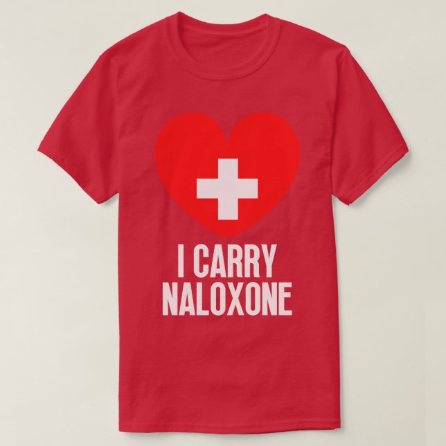 Camiseta Carregar naloxona 6 (Frente do Design)