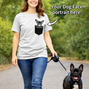 Camiseta Carregar o Nome e o Rosto de Foto Pet Personalizad