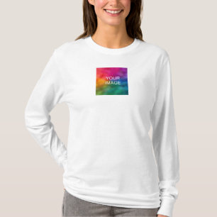 Camiseta Carregue sua própria foto para mulheres de dupla f