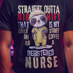 Camiseta Carreira de Enfermeira de Diálise Noturna em Histó