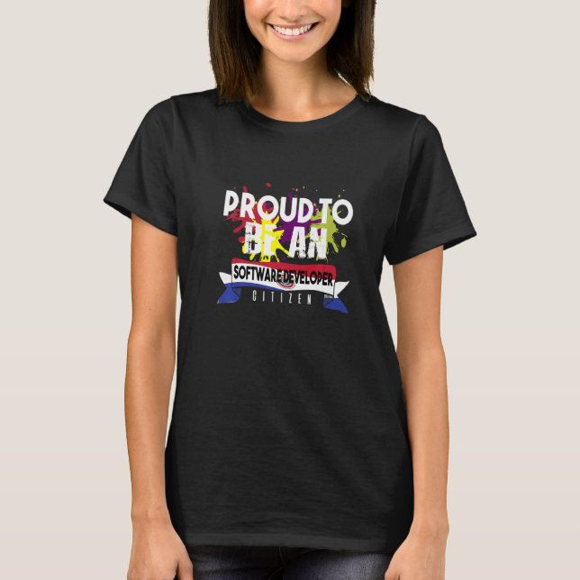 Camiseta Carreira de Profissão Cidadã para Programadores de (Frente)