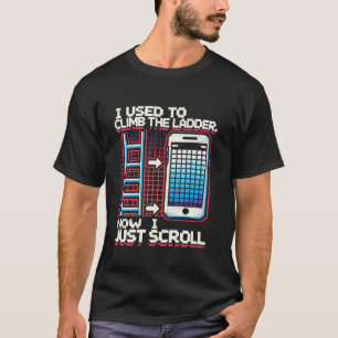 Camiseta Carreira engraçada da Geração X vs. Escada de mídi