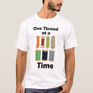 Camiseta Carretéis De Linha Um Fio De Cada Vez Motivacional