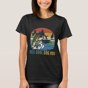 Camiseta Carretel de pesca retrô vintage legal Ong Noi Dia