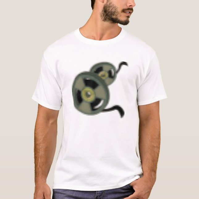 CAMISETA CARRETEL DO FILME DA FITA DA MÚSICA DO PIXEL (Frente)