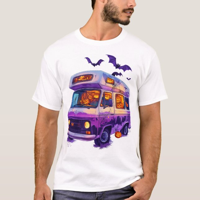 Camiseta Carrinha de Camping Assombrada (Frente)