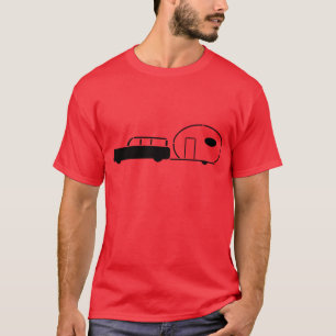 Camiseta Carrinha do vintage e reboque do rv
