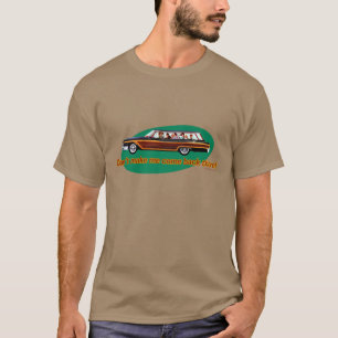 Camiseta Carrinha retro (Brown & verde)