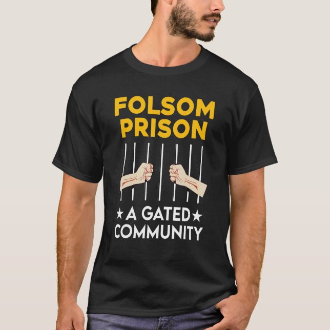 Camiseta Carrinho da Prisão do Estado de Folsom (Frente)