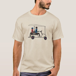 Camiseta carrinho de golfe da família PTC GA vermelho, bra