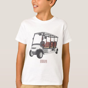 Camiseta Carrinho de golfe / desenho animado de buggy de go