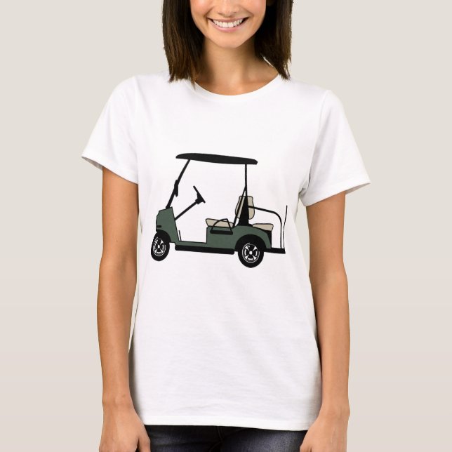 Camiseta Carrinho de Golfe Verde (Frente)