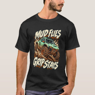 Camiseta Carrinho de Lama Voos de Lama Aderência Permanece