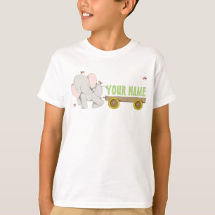 Camiseta Carrinho-Elefante Cute PERSONALIZADO