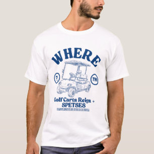 Camiseta Carrinhos de golfe reinam em Spetses (Grécia)
