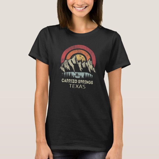 Camiseta Carrizo Springs Texas Mountain Sunset Sunrise Kaya (Frente)