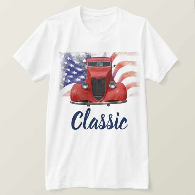 Camiseta Carro 1934 vermelho clássico (Frente do Design)