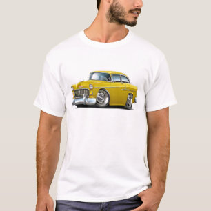 Camiseta Carro 1955 amarelo de Chevy Belair