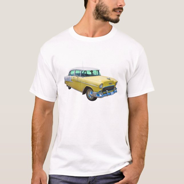 Camiseta Carro 1955 antigo do Bel Air de Chevrolet (Frente)