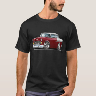 Camiseta Carro 1955 Marrom-Branco de Chevy Belair