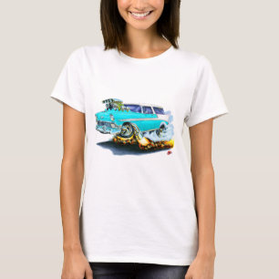 Camiseta Carro 1956 de turquesa do nómada de Chevy